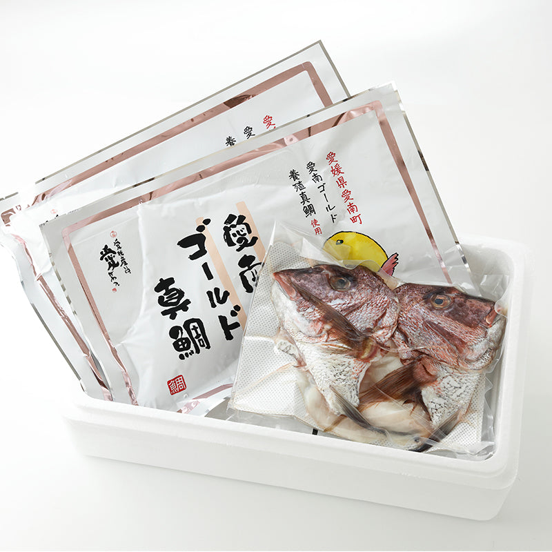 愛南ゴールド真鯛【3枚おろし（アラ付）】〈ハマスイ〉